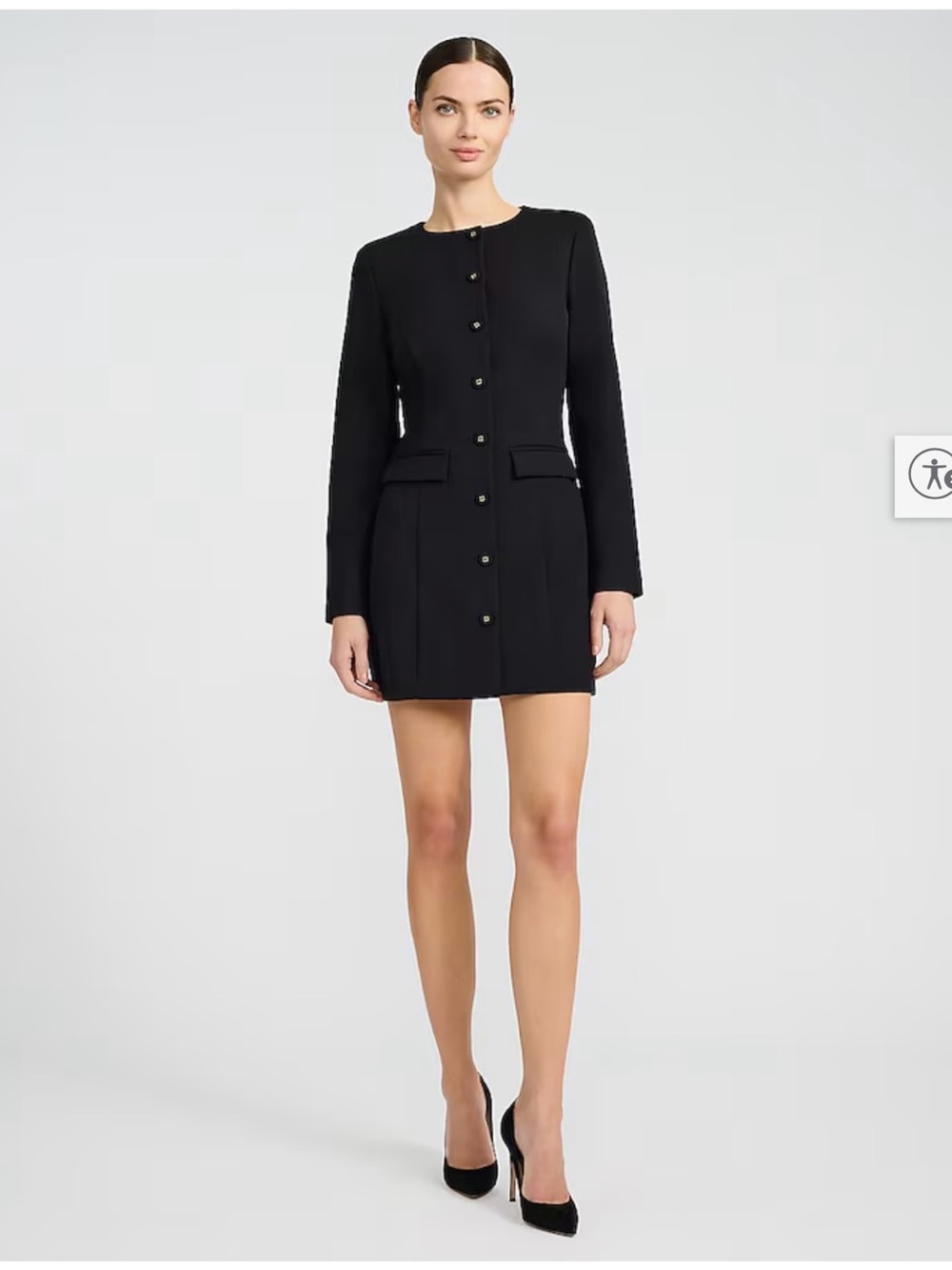 NWT Express Crew Neck Long Sleeve Mini Blazer Dress, Sz L